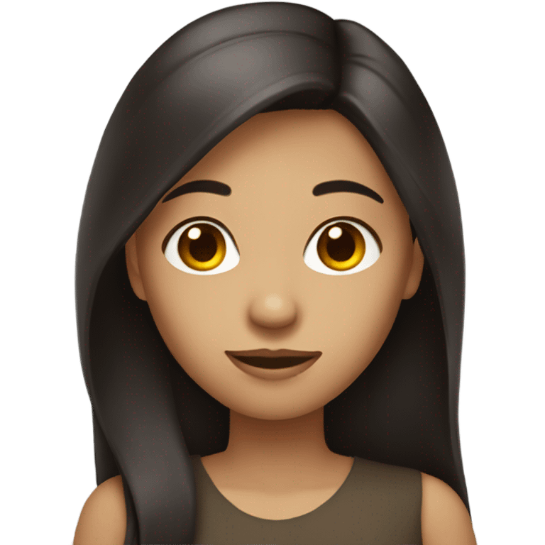 girl with long dark brown hair emoji