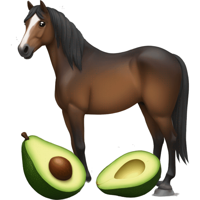 Horse avacado emoji