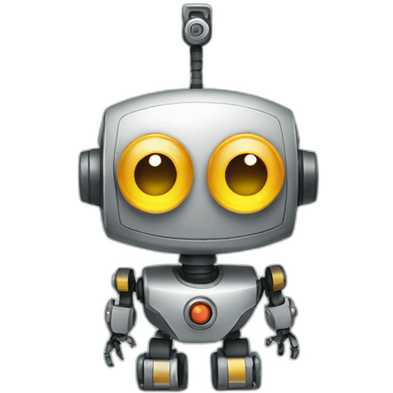 Robot making an app emoji