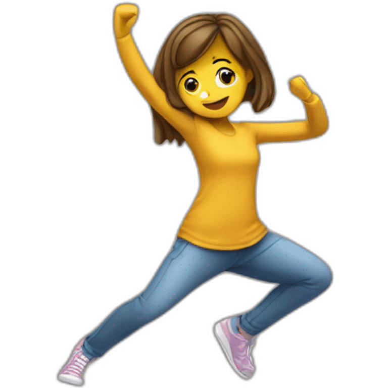 Fille qui fait un dab emoji