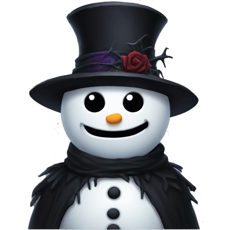 Gothic Emo Haloween Snowman emoji