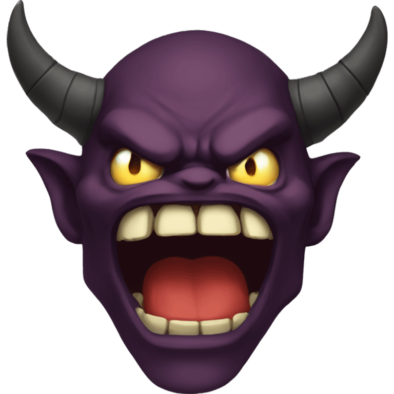 Ominous big mouth demon emoji