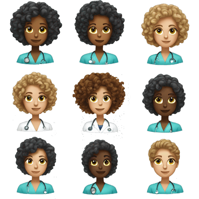 neurosurgeon women with curly hair pretty  emoji