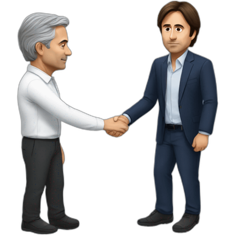 Mourinho holding hands with Conte emoji