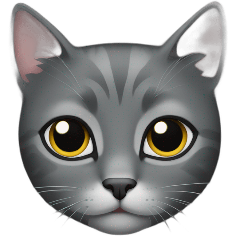 Dark Grey cat emoji