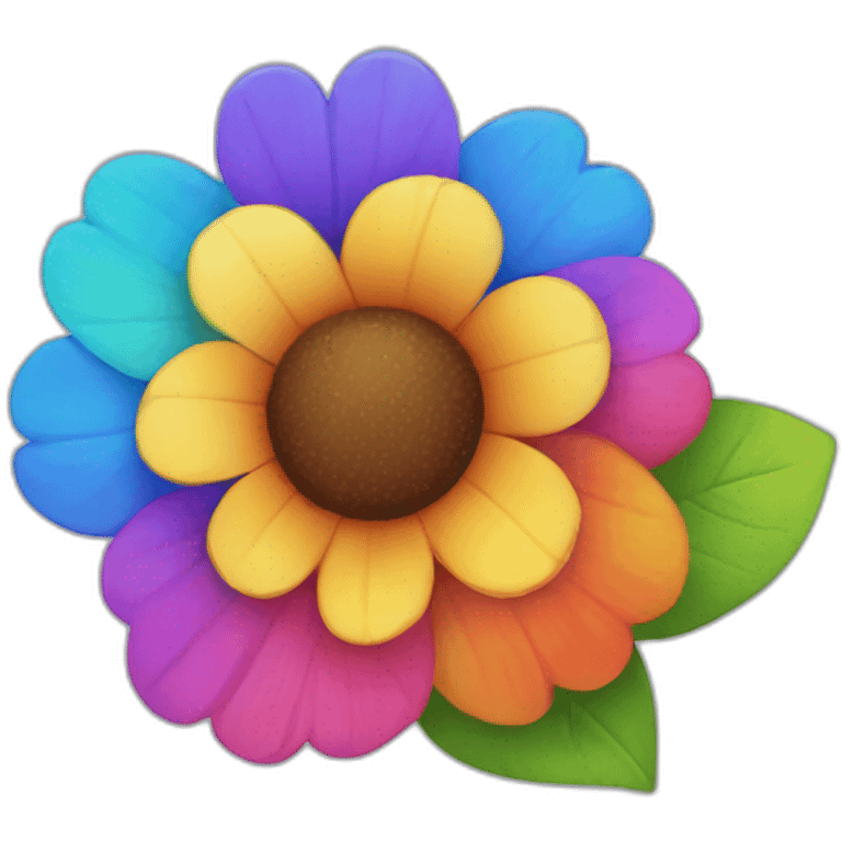 Rainbow flower emoji