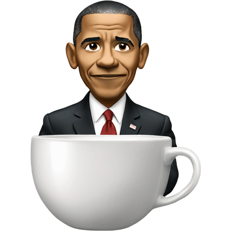 obama with tea cup emoji