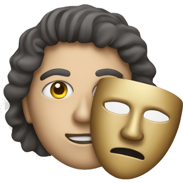 person that holds a theater mask emoji