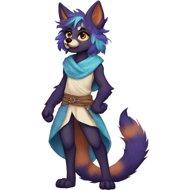 Colorful Anthro Fionbri Furry by Falvie-Griffsnuff-Kamirah-LiLaiRa, full body emoji