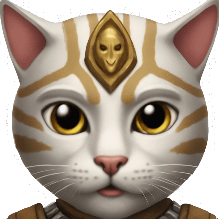 a cat waring god of war derss emoji