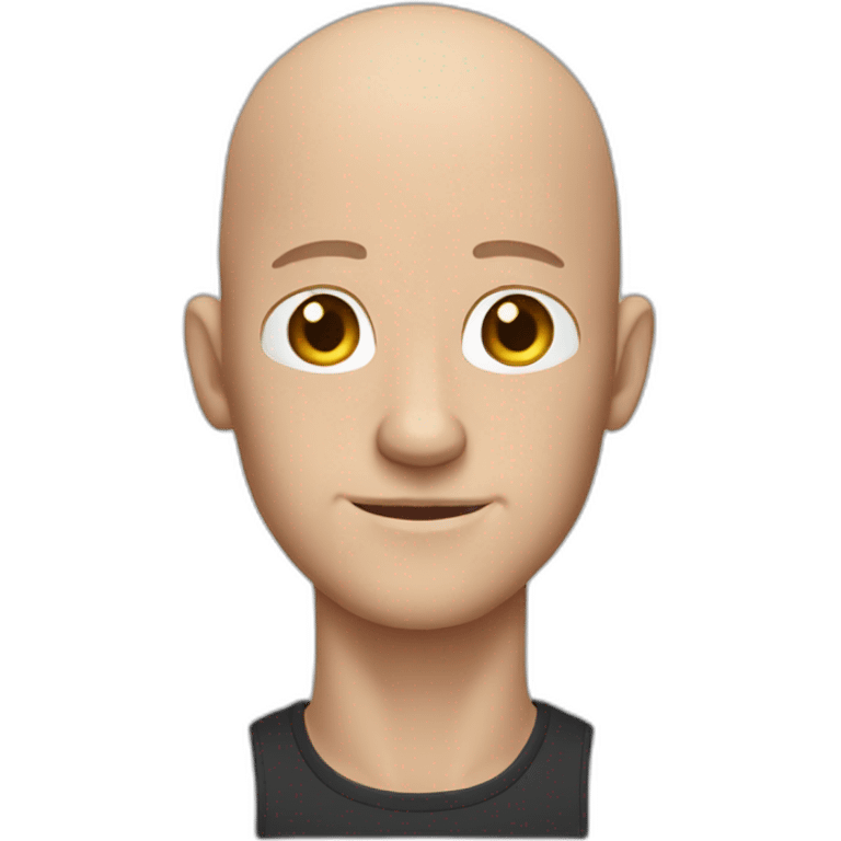 Bald white man with box gloves emoji