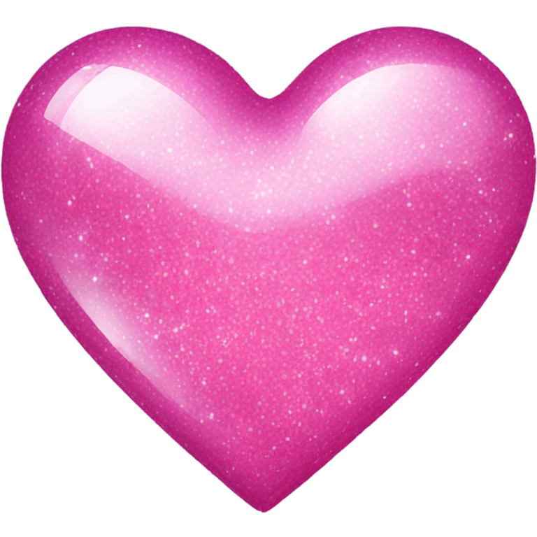 Pink sparkly glass heart  emoji