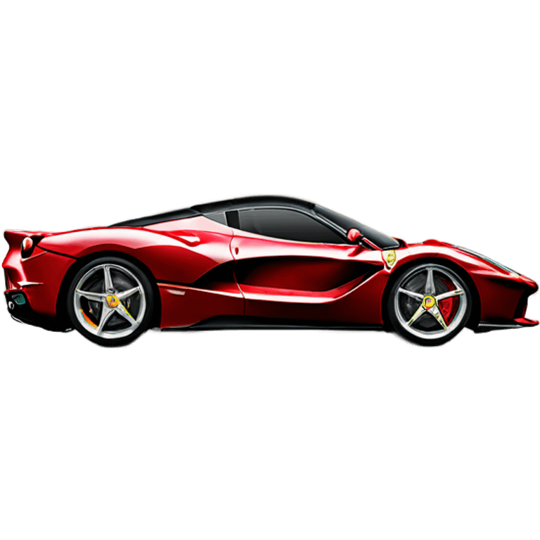 Burgundy Ferrari La Ferrari front emoji