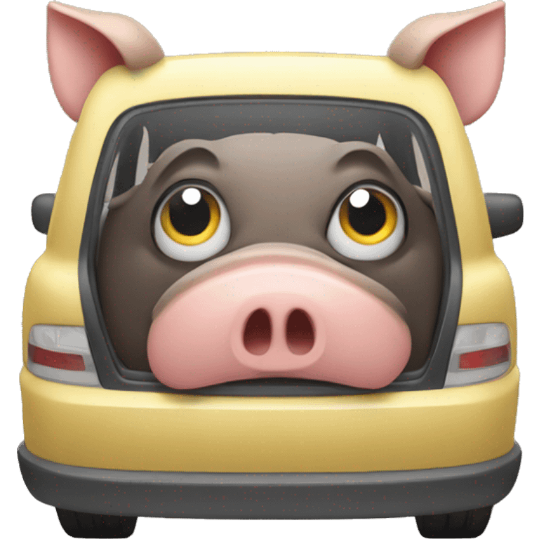 an pork stay at the car emoji