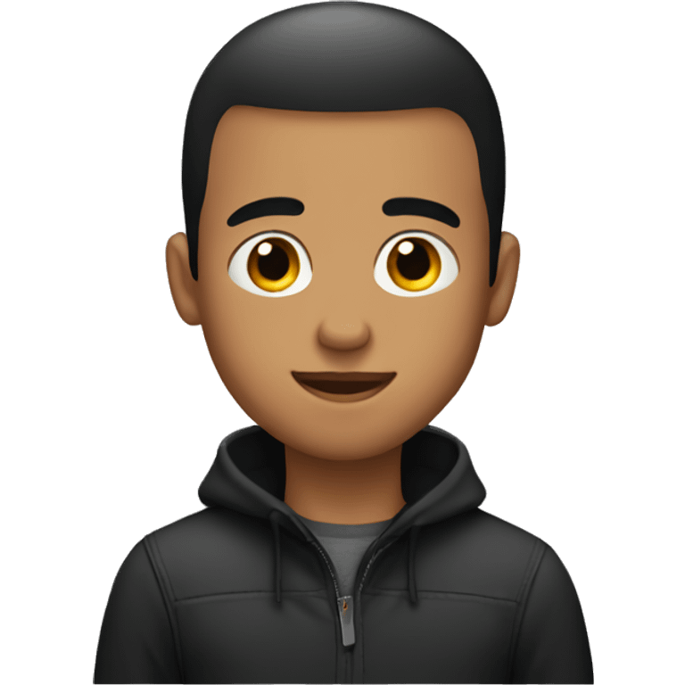 young guy with a black buzzcut emoji