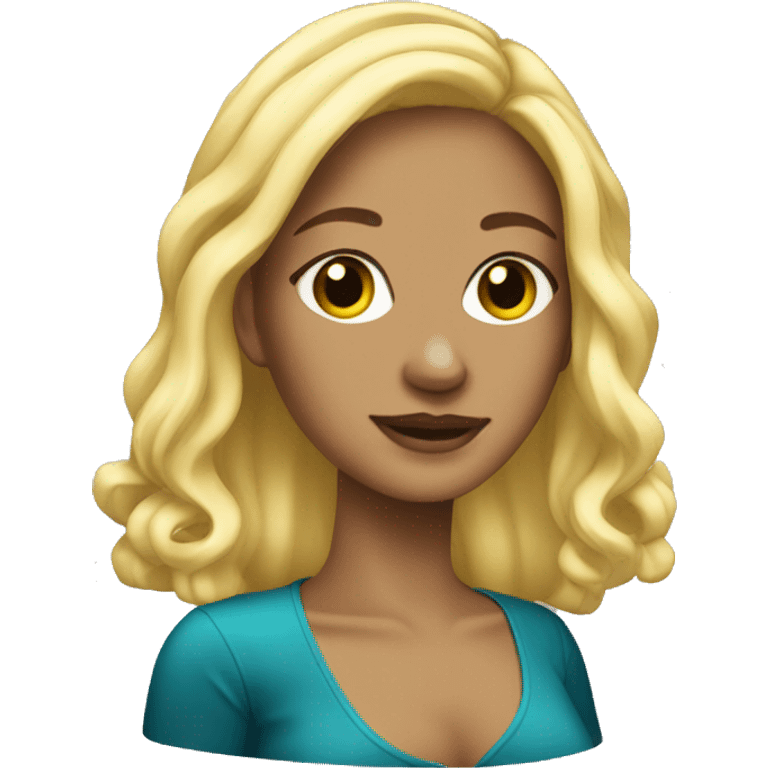 Beautiful blonde female Aquarius  emoji