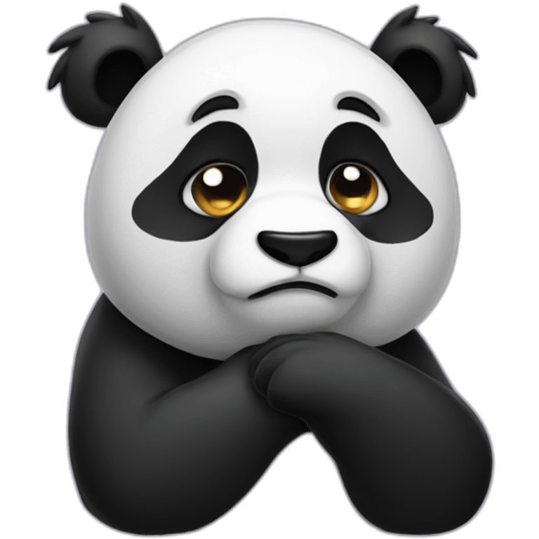 cartoon panda facepalm emoji