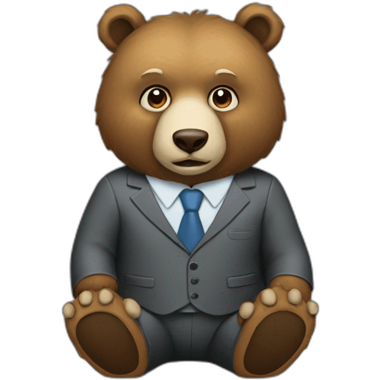 Business bear emoji