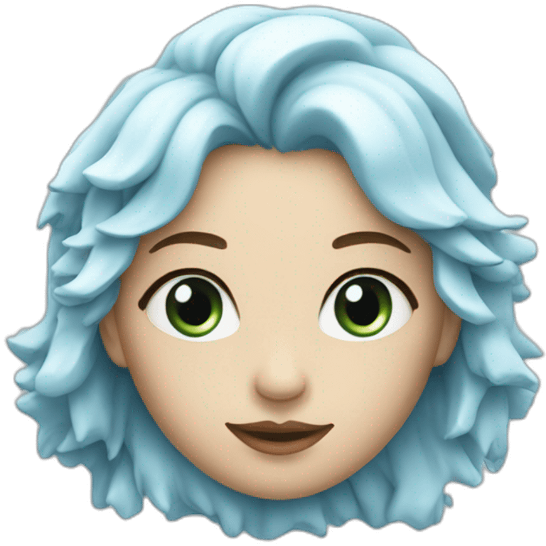 Glacier girl with glacier emoji