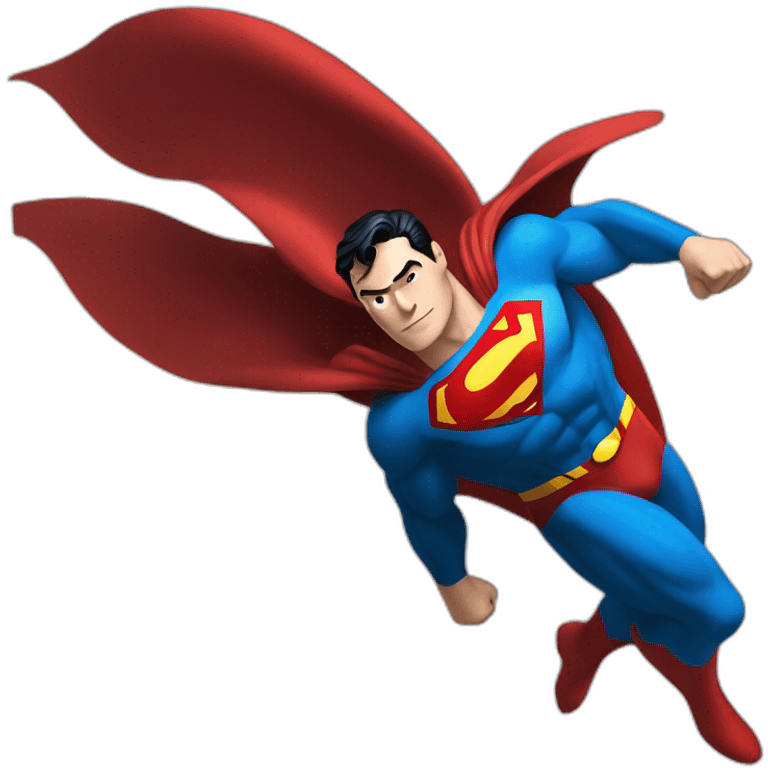 Superman flying emoji