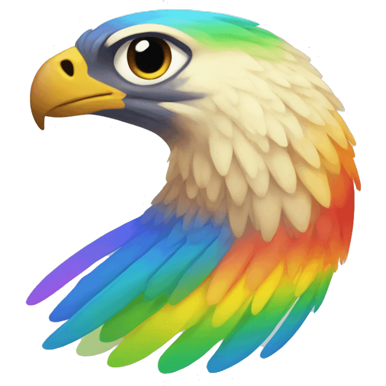 Rainbow falcon emoji