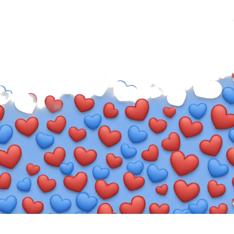 Blue and red heart emoji