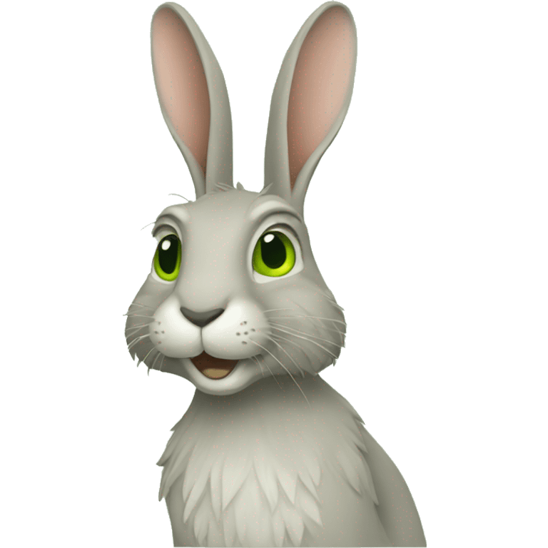 The green hare emoji