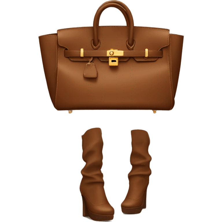 Brown birkin bag emoji