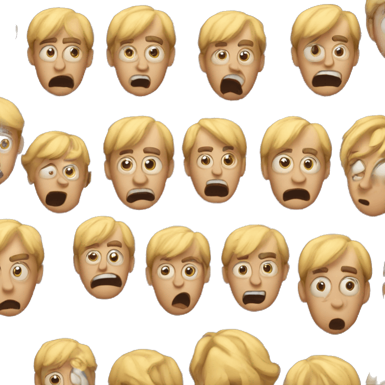 Shocked emoji without the blue face emoji