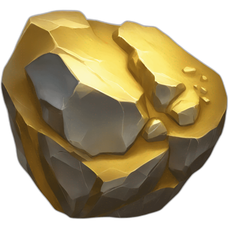 gold ore covered snow emoji