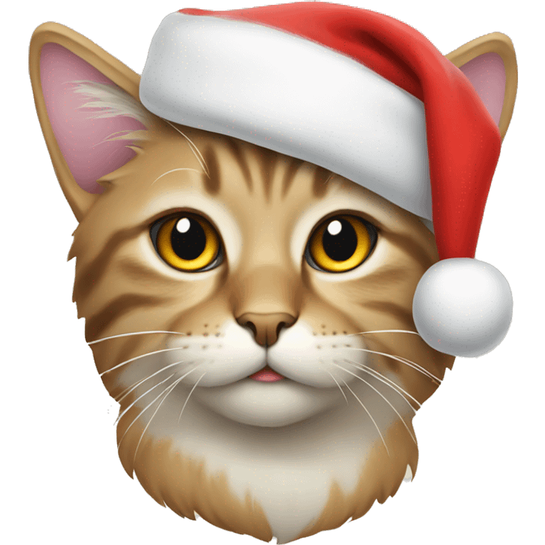 cat wearing a santa hat emoji