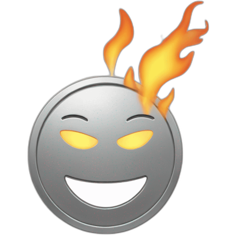 burning silver coin emoji