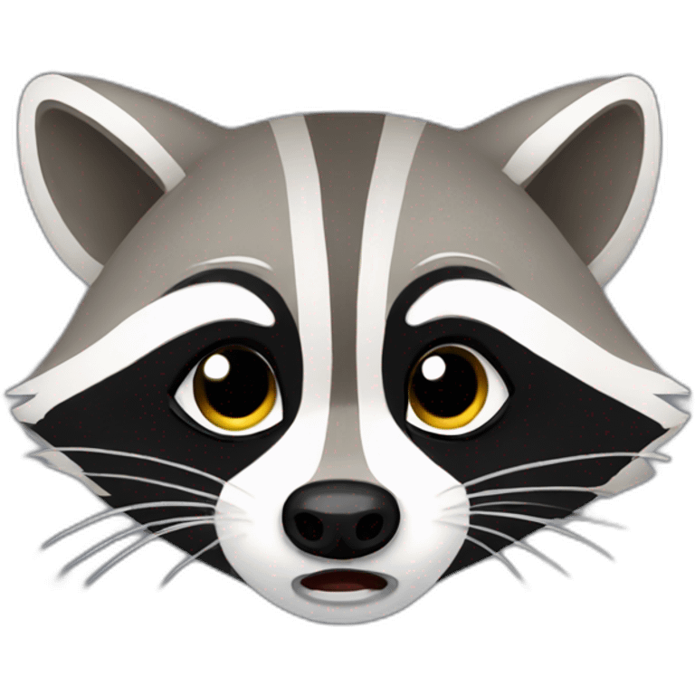 Raccoon crying emoji