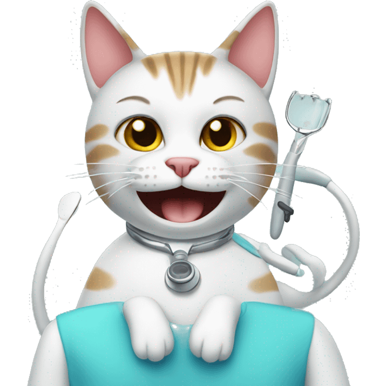 Cat at dentist  emoji