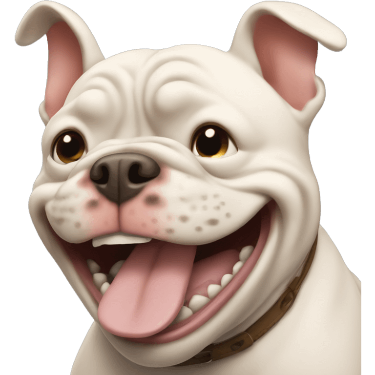 Laughing french bully emoji