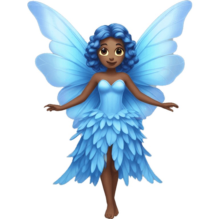 blue fairy with extra big wings  emoji