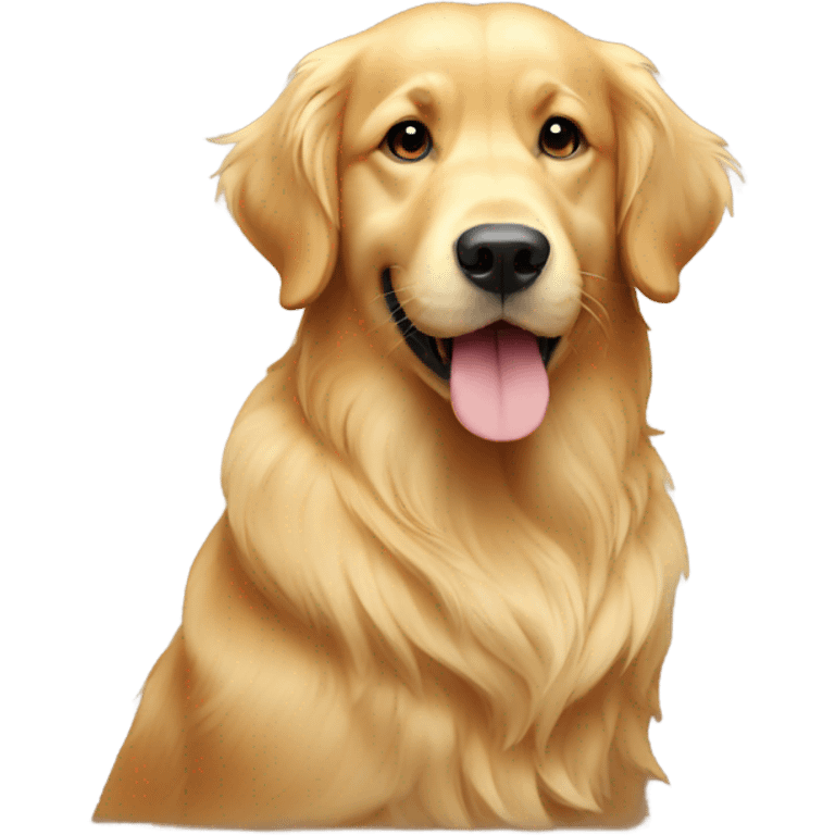 Golden retriever saying thank you emoji