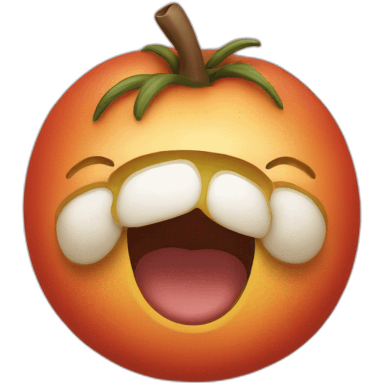 classica emoticon con occhi arrabbiata ma bocca sorridente emoji