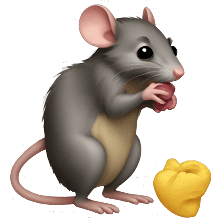 Ratón con beso  emoji