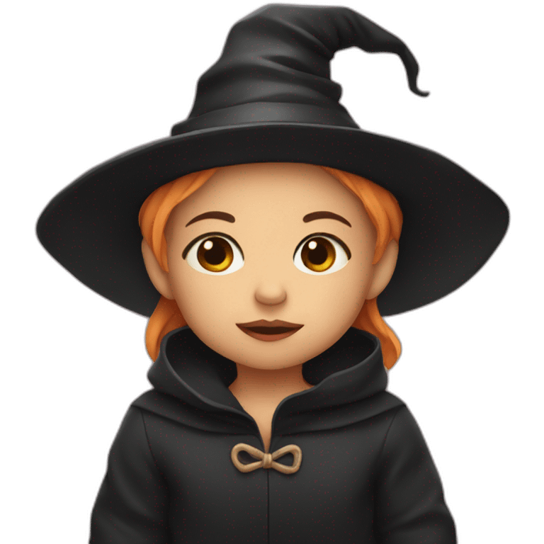 Baby with a witch hat emoji