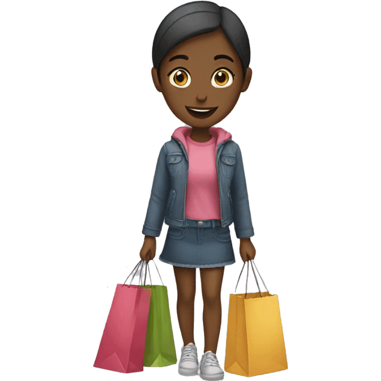 girl with shopping bags  emoji