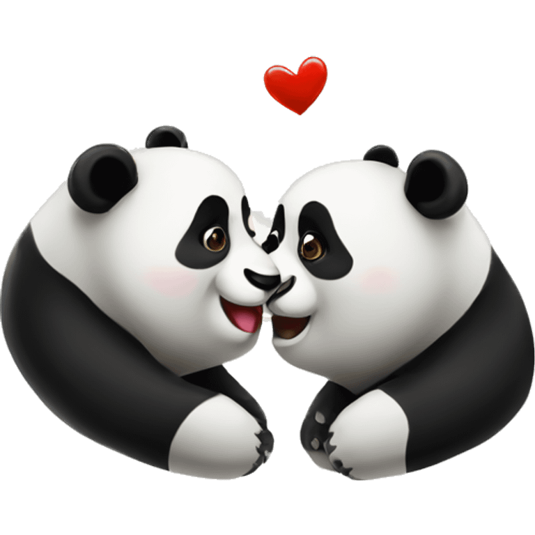 panda kissing  emoji