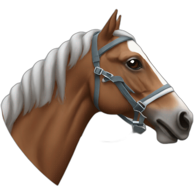 Horse as a racecar emoji