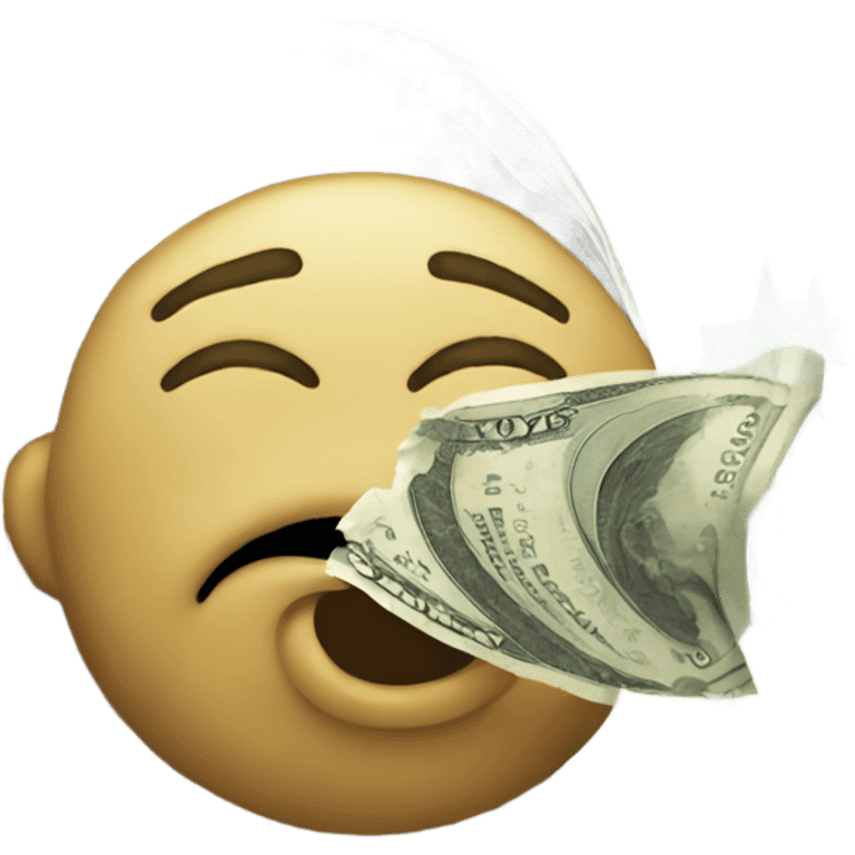 face sneezing money emoji