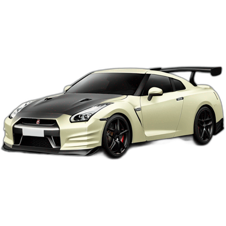 Gtr R35 parado numa bomba de gasolina emoji