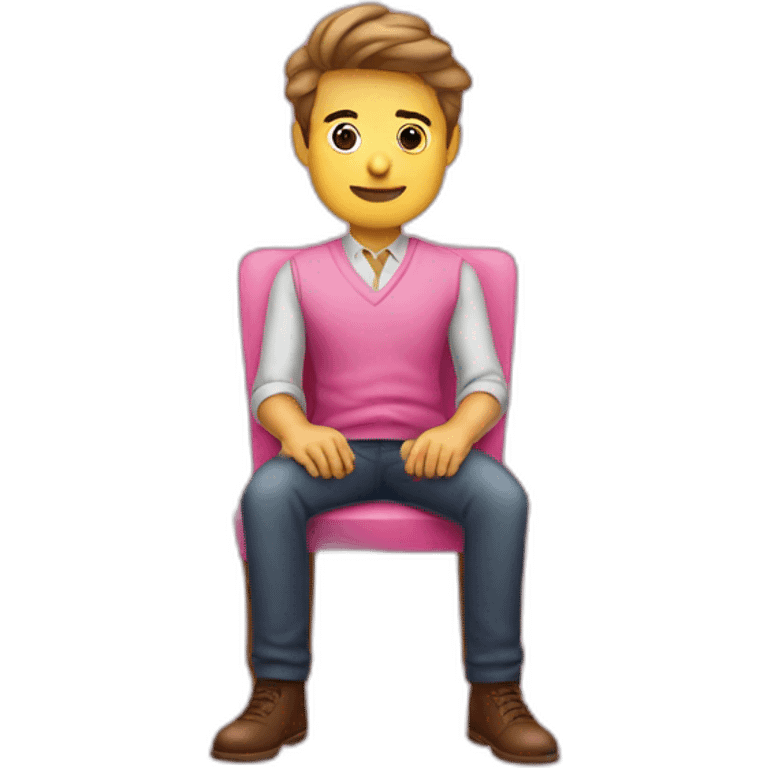 Robert Scott Wilson Scott sitting on pink chair emoji