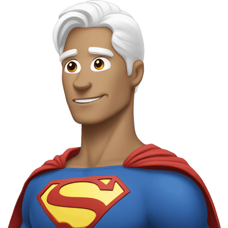 Superman with white hair emoji