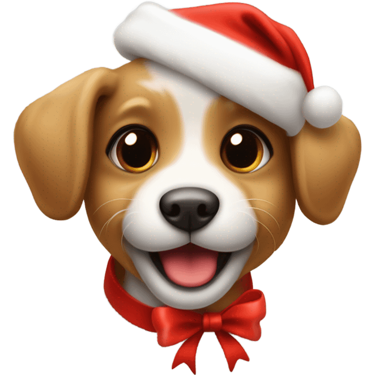 Christmas puppy emoji