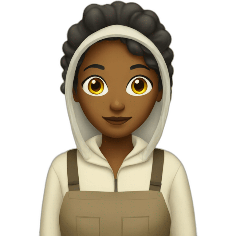 Brown girl beekeeper emoji