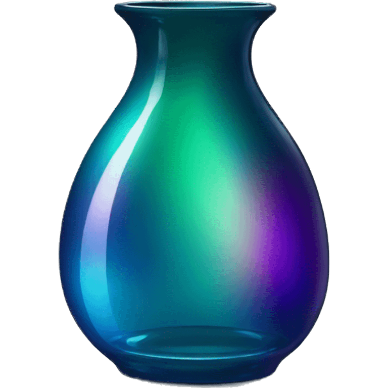 glossy jewel toned glass vase  emoji